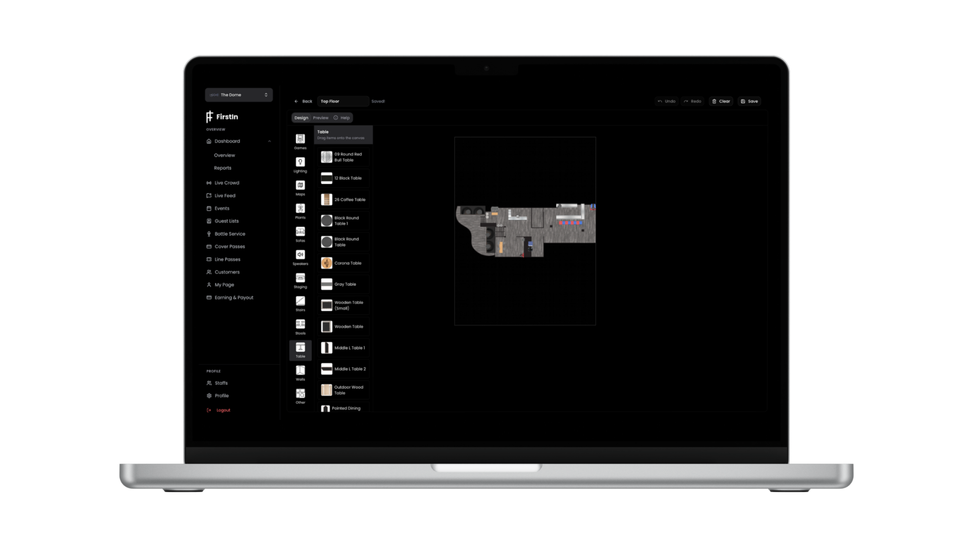 Floor plan builder drag-and-drop interface