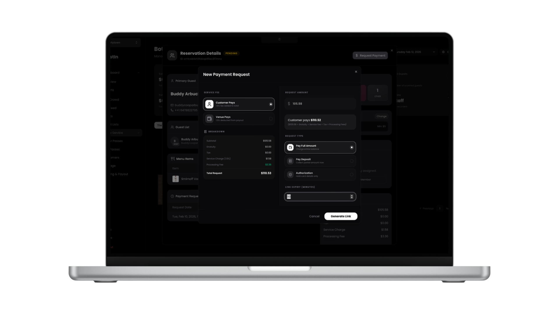 Payment and fraud protection dashboard