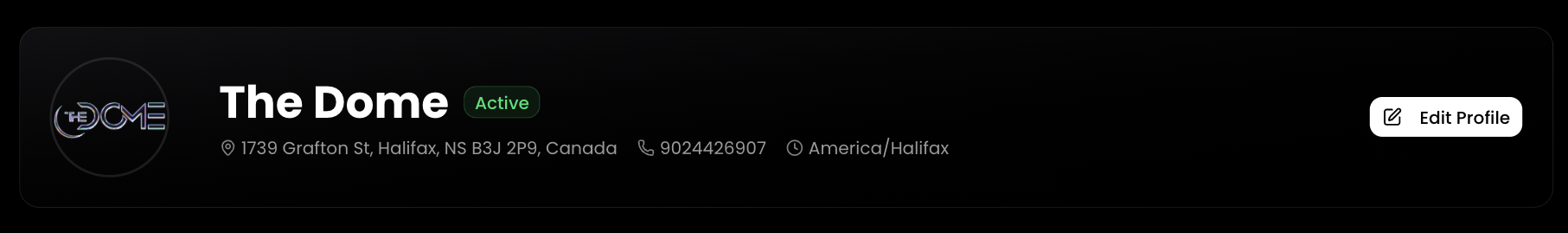 Edit Profile form with Basic Information and Social Media fields